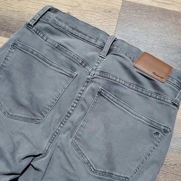 Madewell 9" high rise skinny grey raw hem jeans - Picture 7 of 9